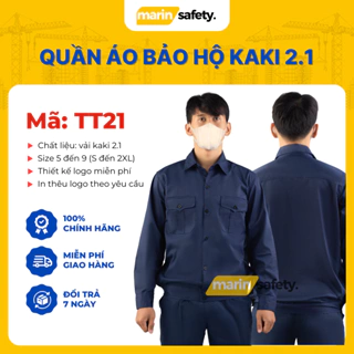 Quần áo bảo hộ lao động thương hiệu AGOTA TT21 vải kaki 2/1 màu tím than, đồng phục cho công nhân kỹ sư ngành nghề