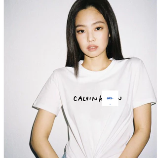 Áo thun unisex nam nữ Jennie cal.k logo Cotton 100%, Form Oversize cao cấp VNXK ảnh thật