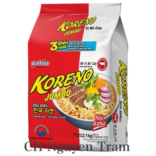 Mì Koreno Jumbo vị bò cay gói 1Kg