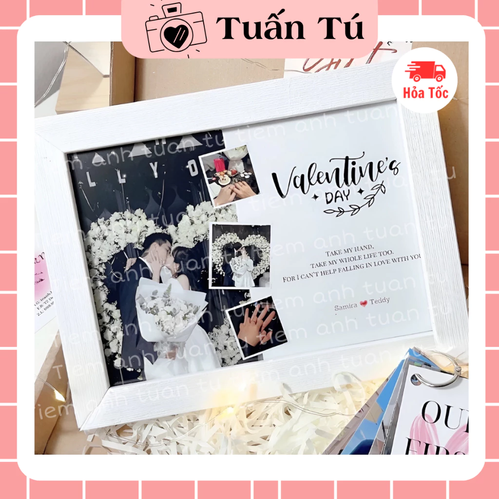 Khung Ảnh Có Đèn Led Khung Ảnh Valentine Kỉ Niệm Sinh Nhật Thiết Kế Theo Yêu Cầu