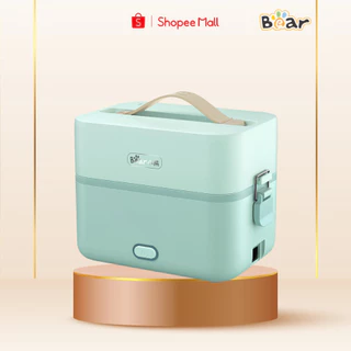 Hộp cơm điện mini đa năng giữ nhiệt 2 tầng Bear DFH-B12E1,CS 270W, Hâm nóng- Nấu cơm, BH 18 Tháng