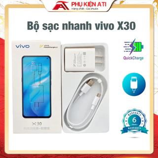 Bộ sạc nhanh Vivo 33W Type C  X30  dành cho điện thoại vivo có cổng sạc lớn Type C-Bảo hành 12 tháng phụ kiện ati