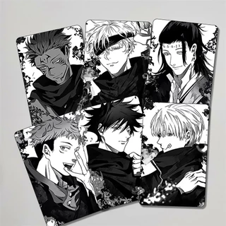 Ảnh card bo góc in hình JUJUTSU KAISEN Chú Thuật Hồi Chiến ver ĐEN TRẮNG 5*8cm anime chibi sưu tầm 1 tấm