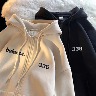 Áo Hoodie nữ zip unisex, khoác bomber nỉ bông Ulzzang in chữ ESSTAIRUN, mũ áo trùm đầu 2 lớp, thân 1 lớp