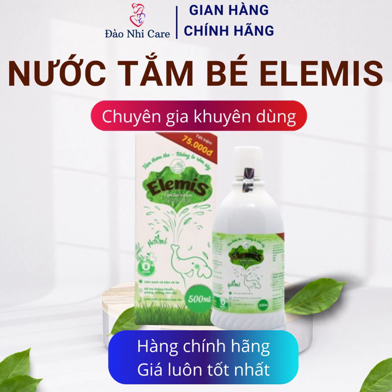 Nước tắm gội không tráng lại Elemis cho bé Chai 200ml / 500ml / dạng gói chính hãng DK Pharma