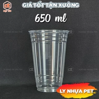 SET 50 Ly/Cốc Nhựa PET Φ98 650ml, Ly cà phê trà sữa.