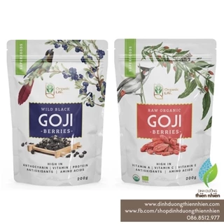 Hắc Kỷ Tử Khô Organic Life Wild Black Goji Berries, 200g