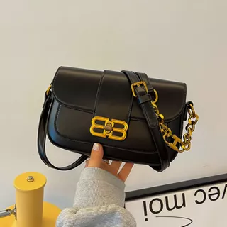 Túi xách nữ đeo chéo sành điệu túi thời trang thiết kế khoá chữ B da trơn bóng HOKOBI TX661