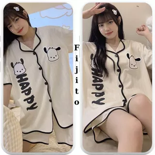 Đồ ngủ nữ pijama bộ mặc nhà nữ cộc tay chất coton in hình họa tiết cao cấp FIJITO BN016