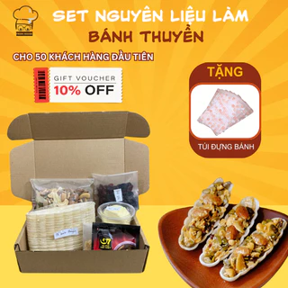 Set nguyên liệu làm bánh thuyền mix hạt dinh dưỡng thơm ngon tại nhà nhiều vị