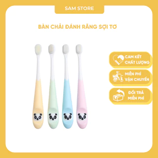 Bàn chải đánh răng cho bé được làm từ hàng vạn sợi tơ siêu mềm không làm tổn thương nướu bé - Sam Store