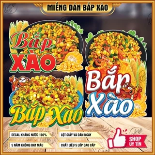 Decal BẮP XÀO sticker trang trí xe đẩy dán tường miếng dán menu decor quán xe đẩy ăn vặt