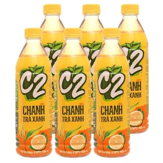 Lốc 6 chai C2 trà chanh tự nhiên 455ml. HSD: 01/2025