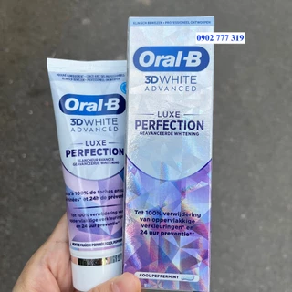 Kem đánh răng Trắng Răng Oral B 3D White Lux Perfection 75ml. Hàng siêu thị Pháp