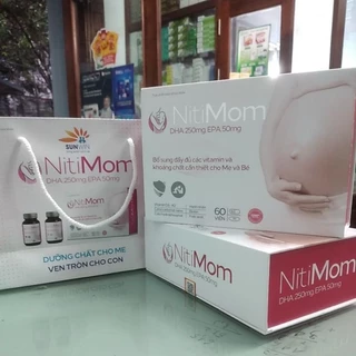 Bổ bầu Nitimom 60viên bổ sung canxi, vitamin khoáng chất, DHA bổ sung dinh dưỡng giảm mệt mỏi buồn nôn giai đoạn thai kỳ