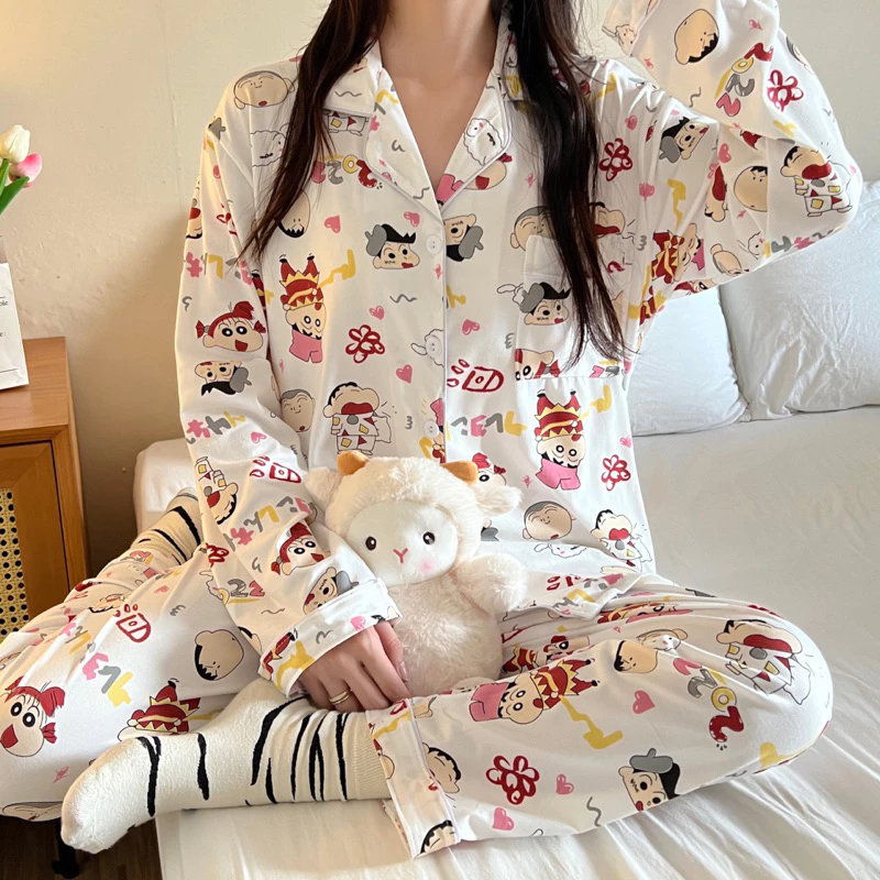 Bộ ngủ pijama gấu kate lụa loại I yêu luôn