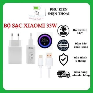 Bộ Sạc Nhanh Xiaomi 33W Chính Hãng - Mi Charge Turbo 33W Siêu nhanh - Bảo Hành 6 tháng