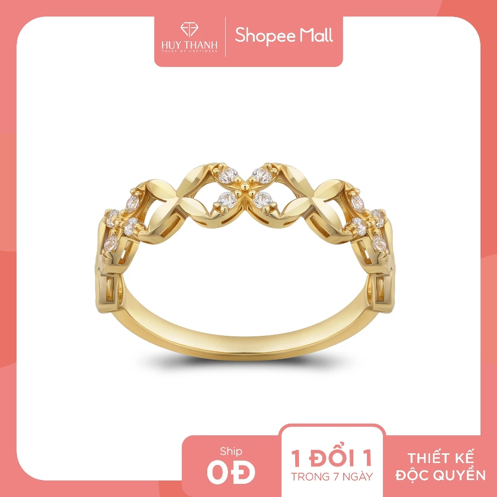 Nhẫn Nữ Lộc Phát Tài NLF509 Vàng Tây 10k Huy Thanh Jewelry