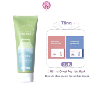Sữa rửa mặt rau má Pretty Skin The Pure Jeju Cica Cleansing Foam 150ml