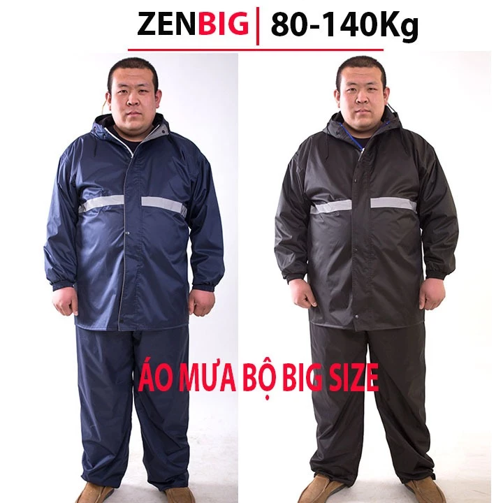 Bộ quần áo mưa big size 2 lớp dành cho người mập người béo, dạng áo mưa bộ gồm cả Áo và Quần àng 2 lớp siêu dày