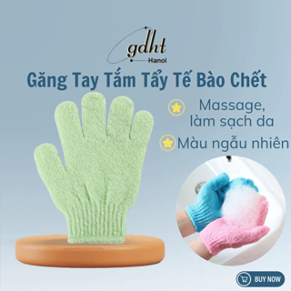 Găng tay tắm tẩy tế bào chết, găng tay kì ghét nhiều màu, bao tay tắm kỳ ghét tạo bọt tiện lợi (GTT01) huytuan3010
