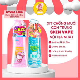 Xịt Chống Muỗi Và Côn Trùng Skin Vape Nội địa Nhật Bản Xanh, Hồng 200ml