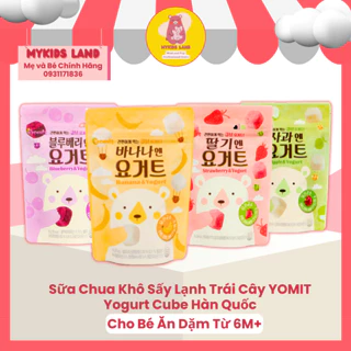 [DATE T6.2025] Sữa Chua Khô Sấy Lạnh Trái Cây YOMIT Yogurt Cube Hàn Quốc Cho Bé Ăn Dặm Từ 6M+