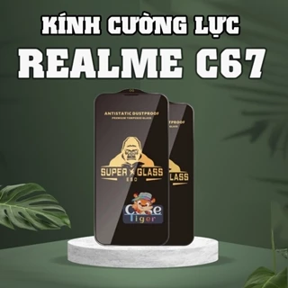 Kính cường lực Realme C67 KINGKONG full màn, Chống bám vân tay