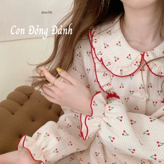[ORDER] Đồ ngủ pijama dài tay kiểu búp bê kèm nơ xinh Hàn Quốc ullzang DN007