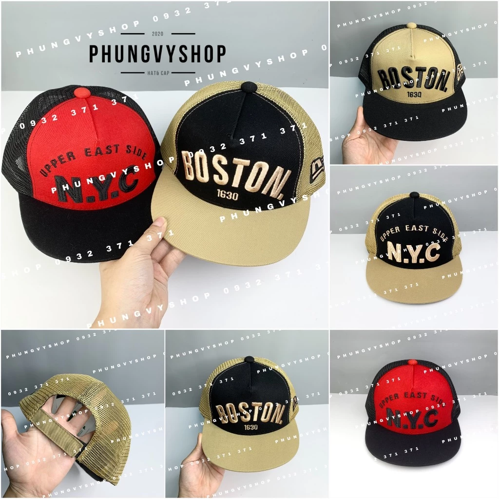 Bé 3-6 TUỔI/ Mũ lưỡi trai hiphop cho bé trai gái phungvyshop- Nón trẻ em Kết Snapback BOSTON 1630