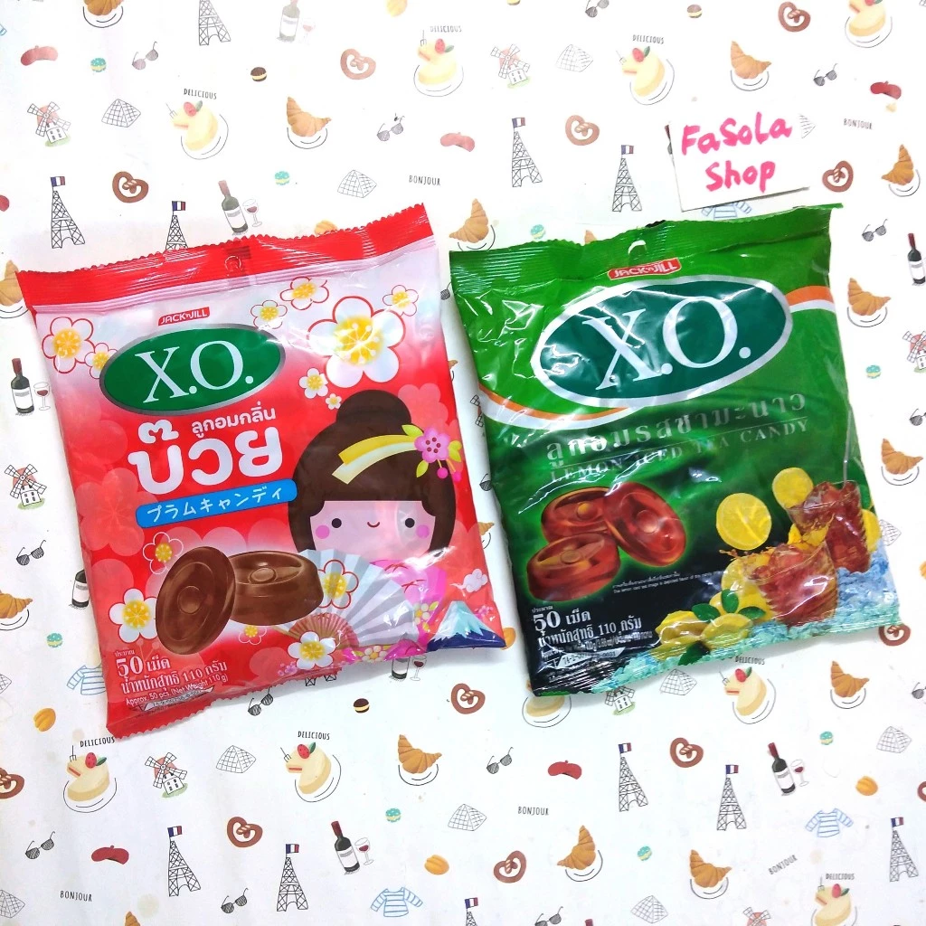 Kẹo X.O. mềm / cứng JACK&JILL 110g  Thái Lan trà chanh đá cà phê sữa tươi việt quất hoa quả hỗn hợp candy sweet tea