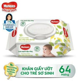 ,💒 Khăn giấy ướt Huggies không mùi 64 tờ ( hsd : 2025 - 2026 )