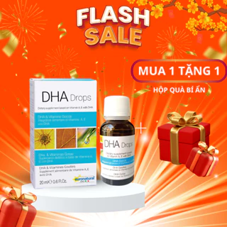 DHA Drop tinh khiết, không tanh cho trẻ dạng nhỏ giọt giúp bé mắt sáng, phát triển IQ, thông minh xuất xứ Châu Âu