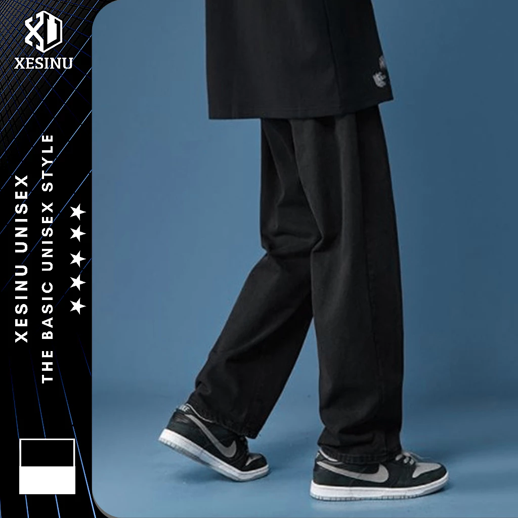 Quần Jeans Baggy Suông Đen Nam XESINU HIBILI