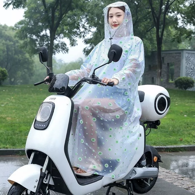 Áo  Mưa Hoa Tuyết Nhựa Dẻo Trong Suốt Dày Dặn Chống Thấm Nước Trẻ Trung
