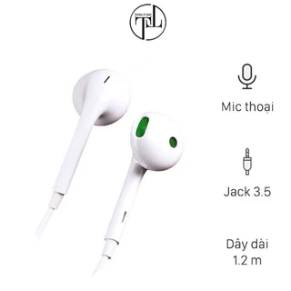 Tai nghe Oppo màn xanh hàng zin jack tròn 3.5 mm hàng chính hãng âm thanh cực chất