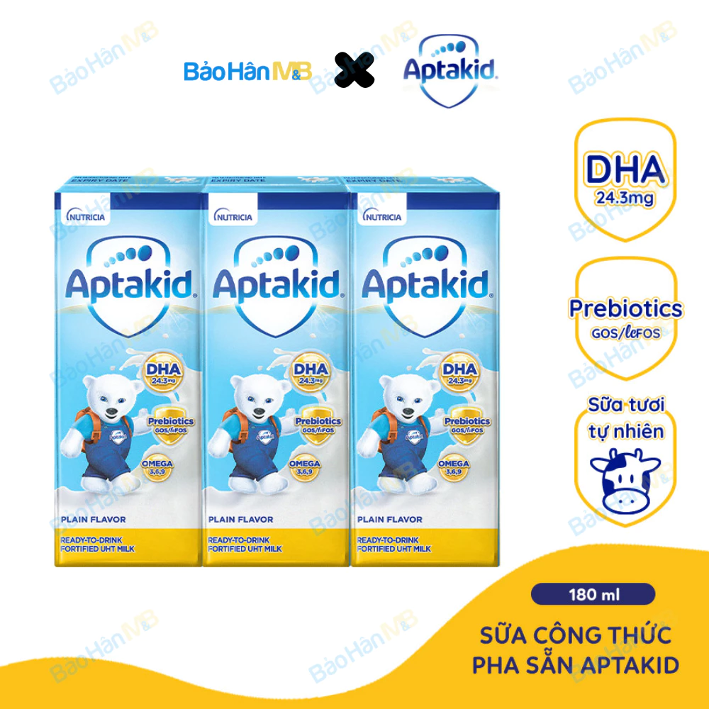 Lẻ sữa công thức pha sẵn Aptakid 180ml/hộp - [Lốc x 3H] date mới