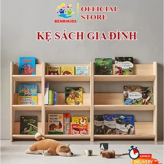 Kệ Tủ Gỗ Để Sách Montessori 3 Tầng BENRIKIDS Nhiều Ngăn Tiện Lợi Chất Liệu Gỗ Thông Chắc Chắn