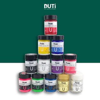 Màu Pentel Poster Chất Lượng Cao, Hủ Thuỷ Tinh 30ml, Hàng Chính Hãng - Hoạ Cụ DUTi