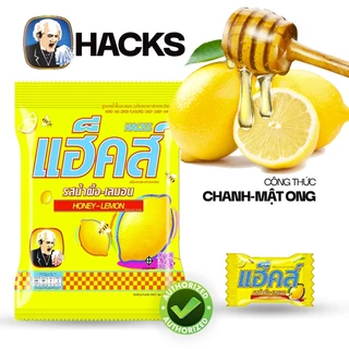 Kẹo Ngậm Thảo Mộc Hỗ Trợ Giảm Đau Họng hiệu HACKS với  Mật Ong Chanh | Bán theo viên