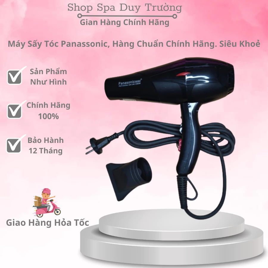 Máy Sấy Tóc Panassonic, Hàng Chuẩn Chính Hãng. Siêu Khoẻ , Dùng Cho Gia Đình - SaLon Tóc - Spa  - Thẩm Mỹ