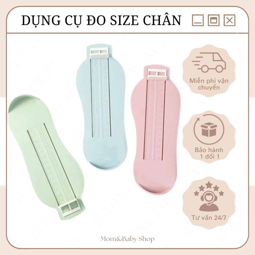 Thước Đo Độ Dài Chân Cho Bé Từ 0-8 Tuổi Dụng Cụ Đo Size Kích Cỡ Giày Cho Trẻ Mẫu Giáo