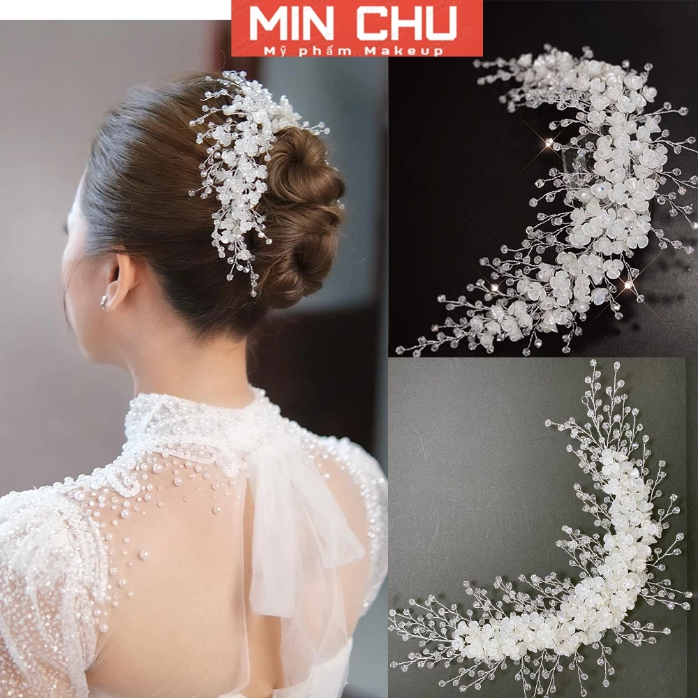 Cài Tóc Cô Dâu Đính Đá Dễ Phối Cho Dâu Giá Tại Xưởng