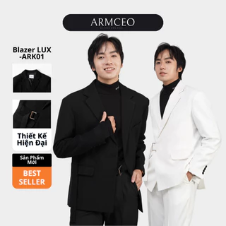 Blazer nam nữ cao cấp LUX thương hiệu ARMCEO đai cài, có đệm vai, form chuẩn Hàn Quốc -ARK01