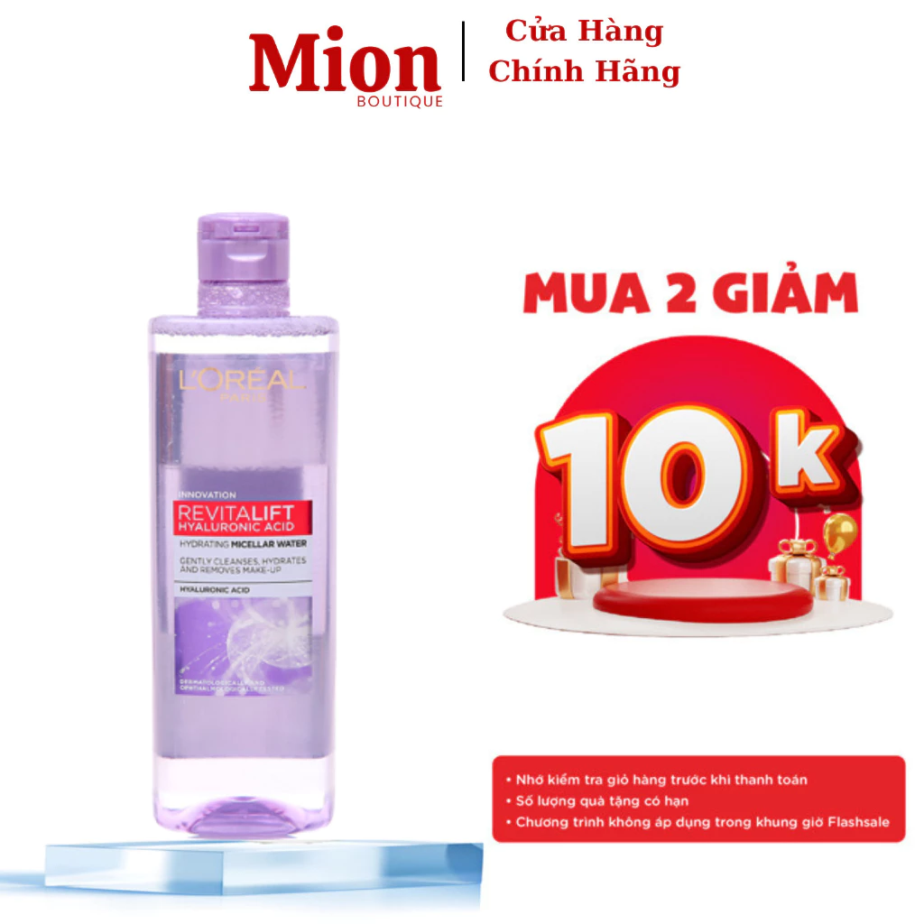 Nước Tẩy Trang Cấp Ẩm Căng Mịn Da L'Oreal Paris 400ml