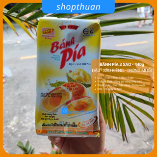 Bánh pía 3 sao đậu sầu riêng 440g ( 4 cái ) - Tân Huê Viên