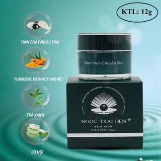 Kem mụn chuyên sâu Ngọc Trai Đen 12g ngừa mụn trắng da mờ thâm sẹo