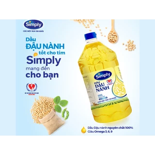 Dầu đậu nành nguyên chất Simply can 2 lít