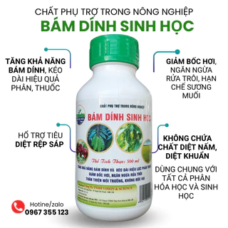 BÁM DÍNH SINH  HỌC 500ml Pha 800 lít  Tiết Kiệm Phân  Thuốc