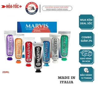 Kem Đánh Răng Ý Marvis 25ML - 8 Hương Vị, Loại Bỏ Mảng Bám, Tiện Dụng, Nhỏ Gọn, Thích Hợp Để Đi Du Lịch